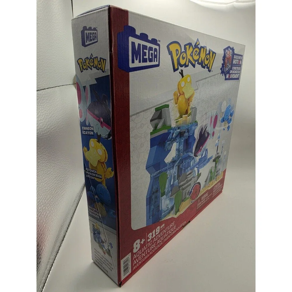 MEGA Pokémon Aquatic Adventure 319-Piece Building Set HXF79 Build w/ Motion 8+